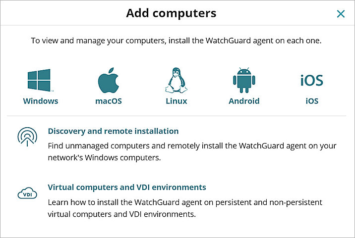 Screenshot of iOS icon on Add Computers dialog box
